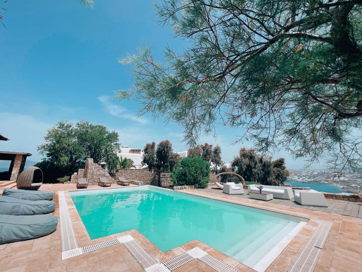 Dreamy Boho 5Bed Villa With Pool And Ocean View Mykonos Town Exterior photo