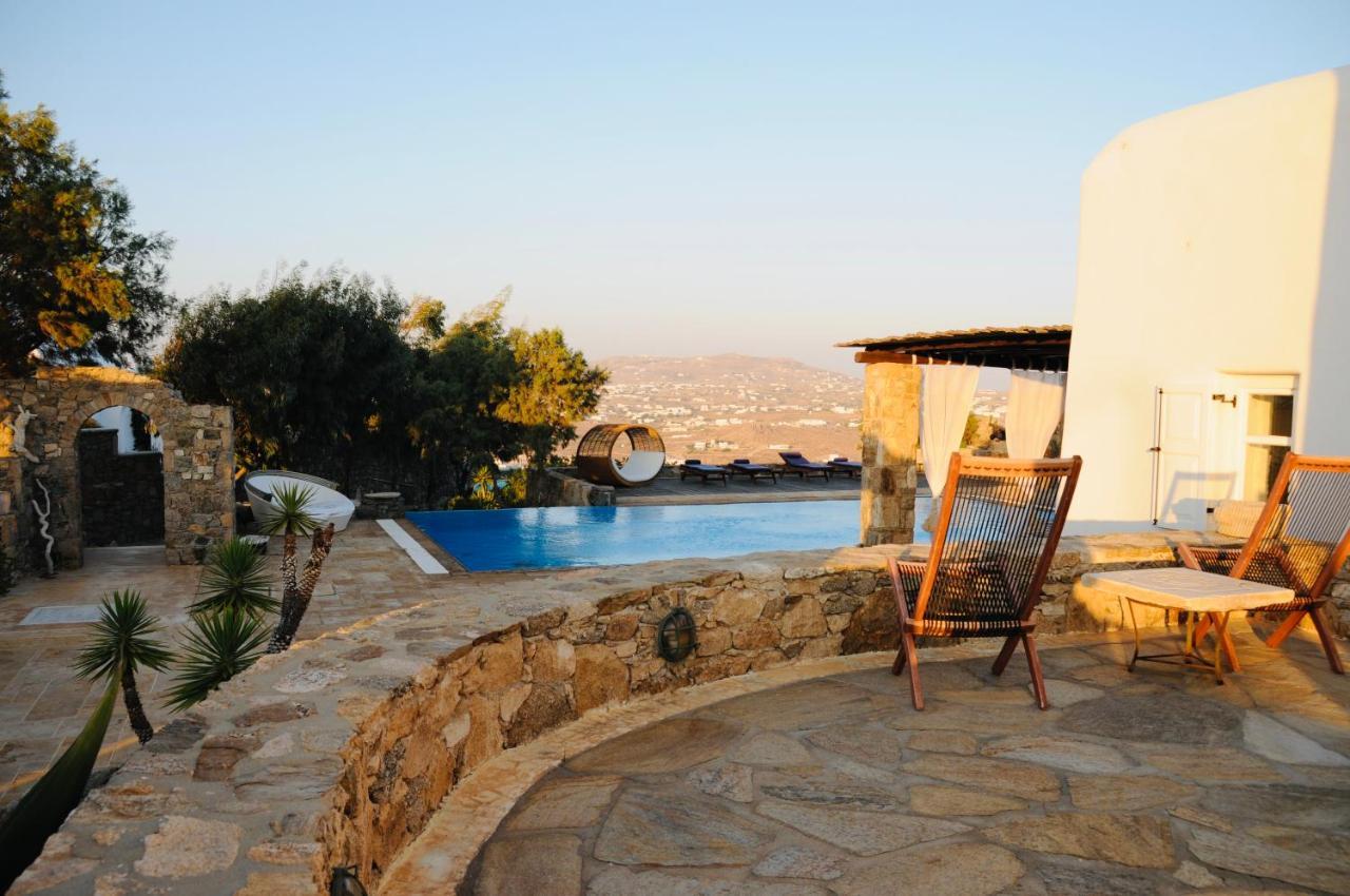 Dreamy Boho 5Bed Villa With Pool And Ocean View Mykonos Town Exterior photo