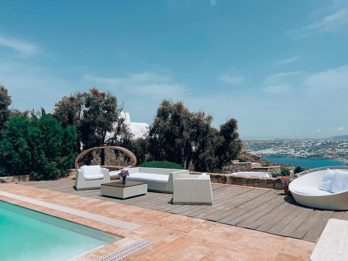 Dreamy Boho 5Bed Villa With Pool And Ocean View Mykonos Town Exterior photo