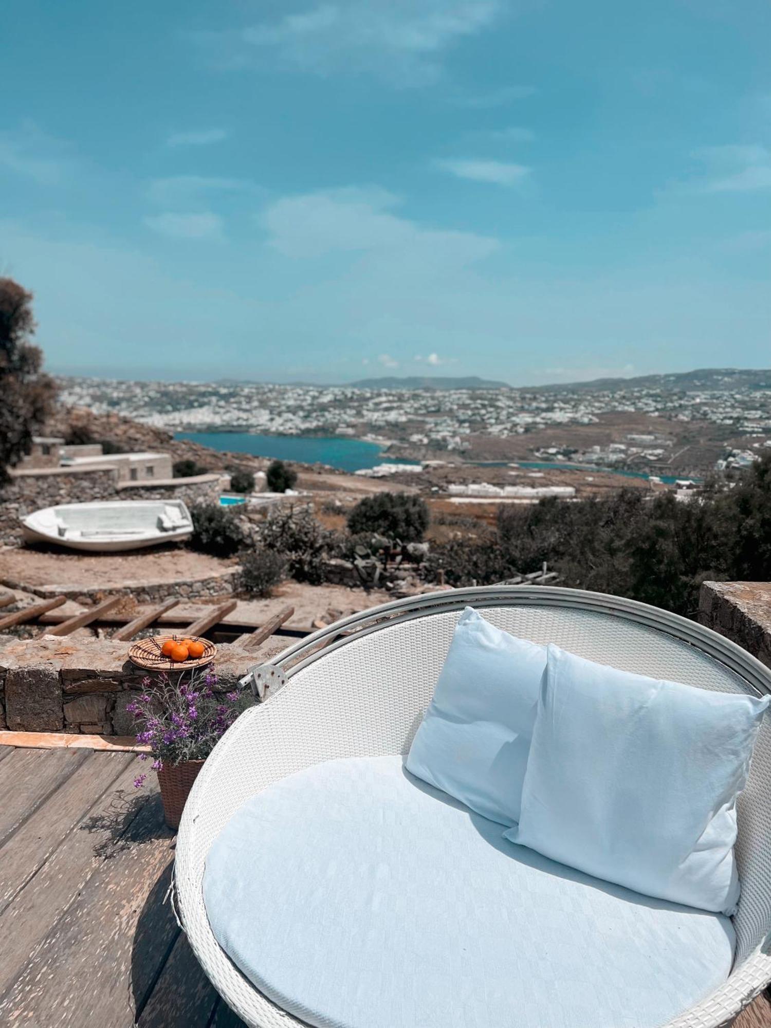 Dreamy Boho 5Bed Villa With Pool And Ocean View Mykonos Town Exterior photo